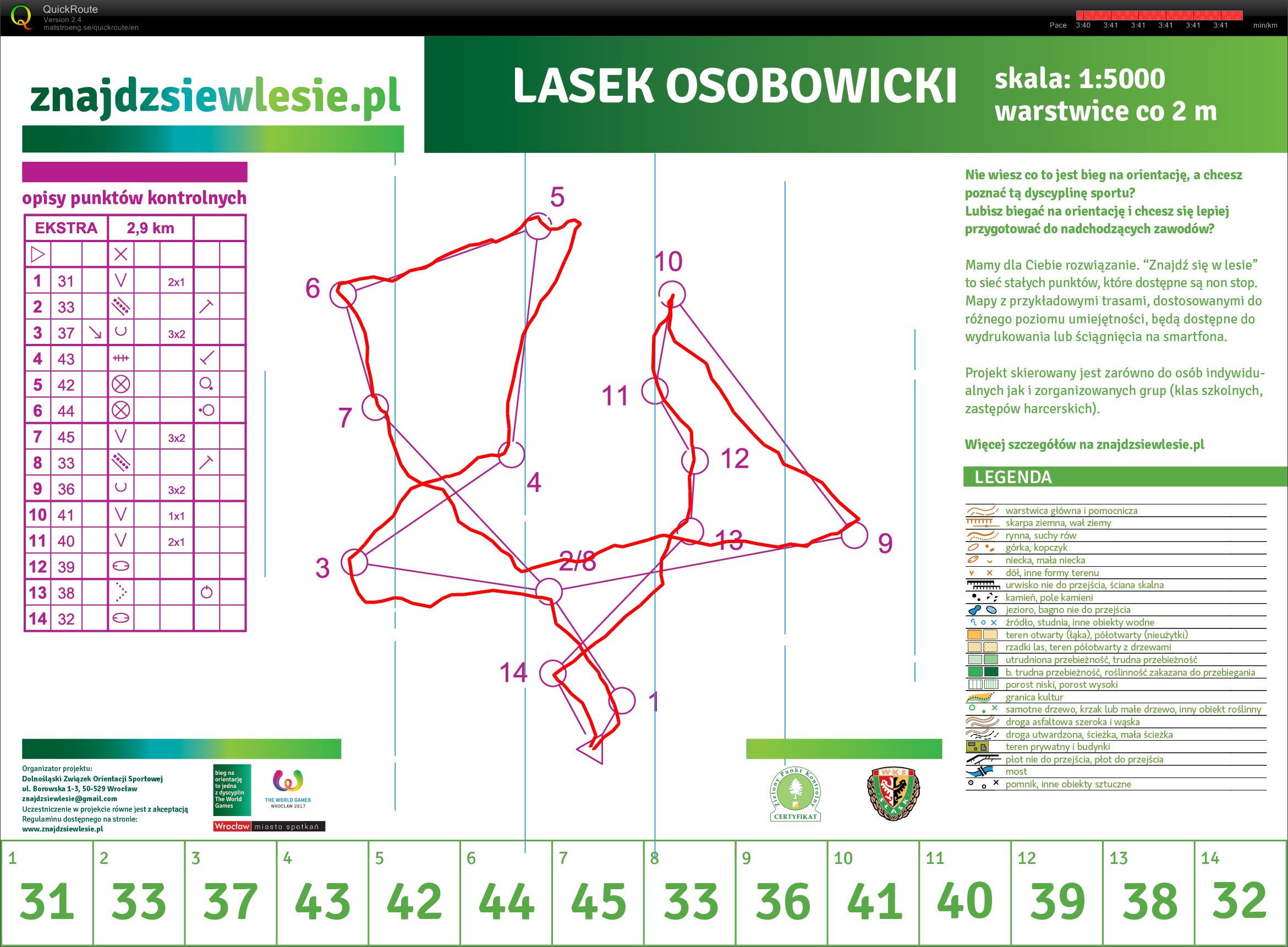 Mapa 1 - Lasek Osobowicki (27.12.2013)