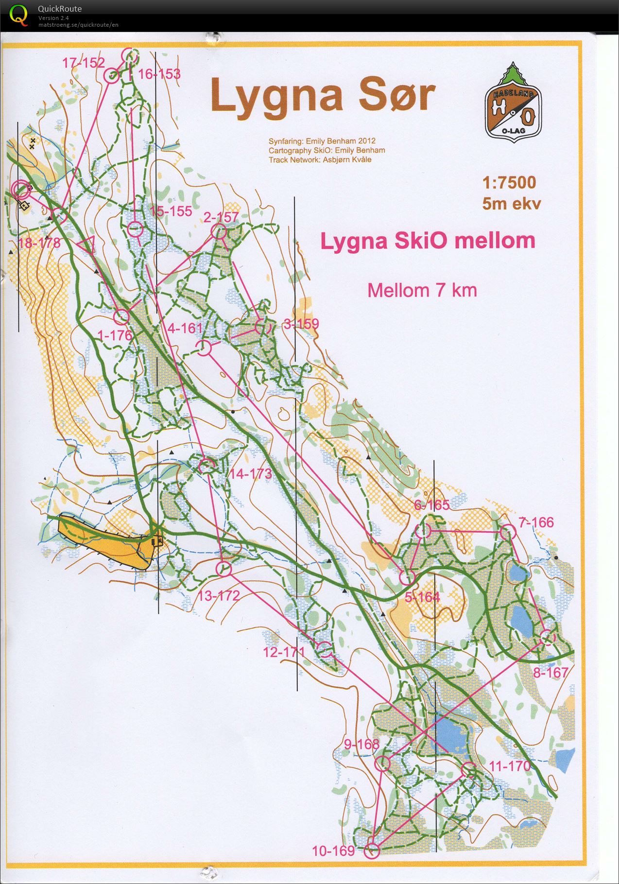 Lygna NC ski-o middle (04/01/2015)