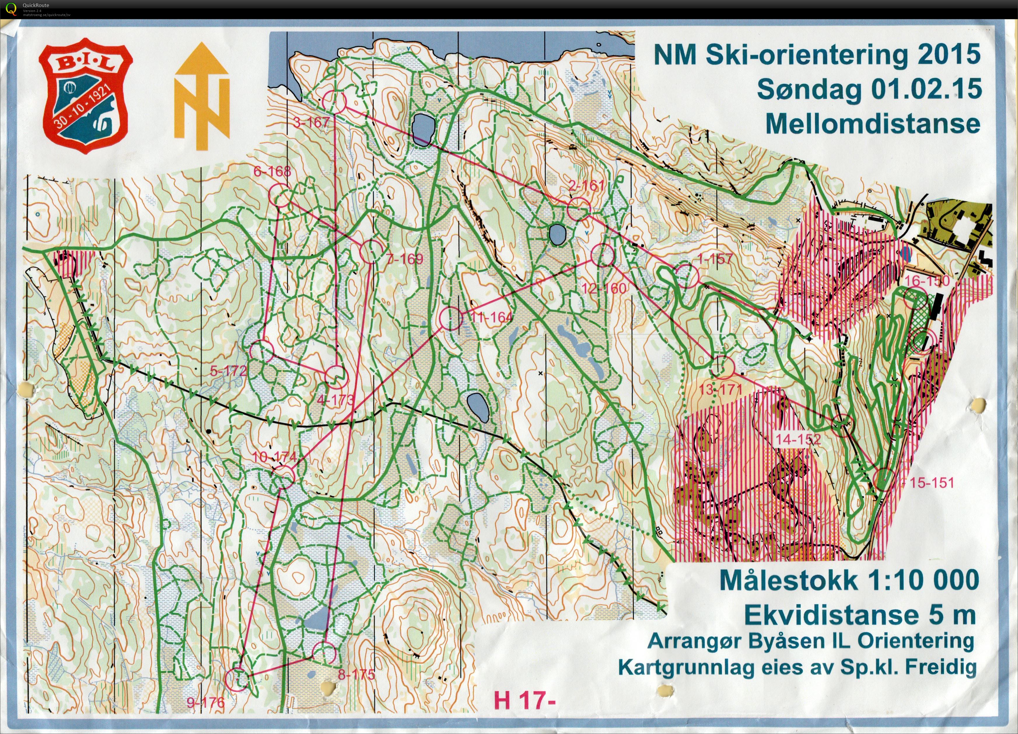 Ski-O NM mellomdistanse (01-02-2015)